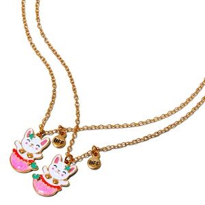2-Pack Best Friends Bunny Mermaid Pendant Necklaces - NWT